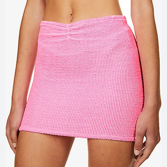 NWT Hunza G crinkle bodycon mini in Bubblegum as seen on Kylie Jenner - Picture 8 of 11